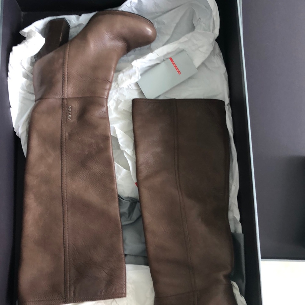 Prada under knee boots